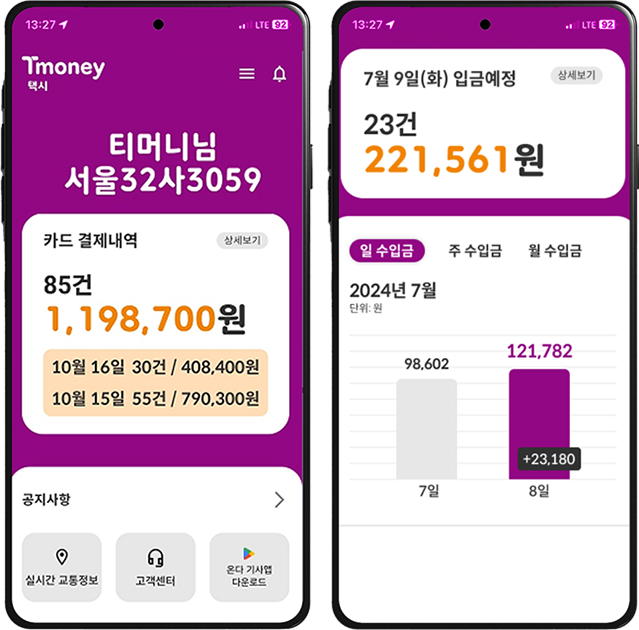 수입금 내역확인