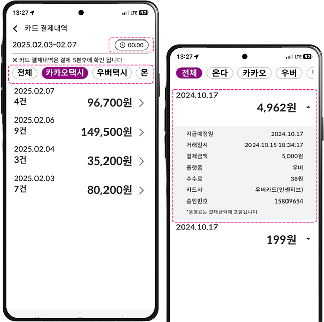 수입금 상세내역